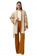 Marynarki i żakiety damskie - TRENDYOL BEŻOWA MARYNARKA Z HAFTAMI I SZEROKIM RĘKAWEM 40/42 5_A - miniaturka - grafika 1