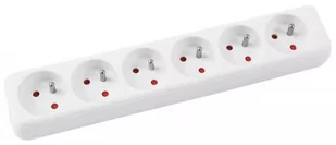 OFFICE PRODUCTS Przedłużacz OFFICE PRODUCT, 6 gniazd, 5m, z uziemieniem, biały 13116521-14 - Listwy zasilające - miniaturka - grafika 1