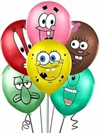 Balony i akcesoria - Balony gumowe z nadrukiem Sponge Bob (6 szt.) - miniaturka - grafika 1