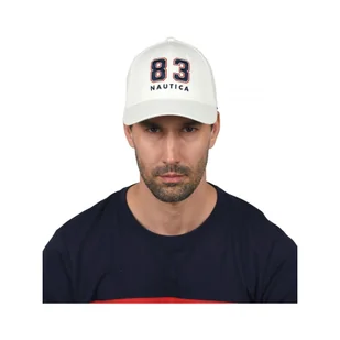 Czapka z daszkiem Mediterranean Strapback Cap - biała - Czapki męskie - miniaturka - grafika 1