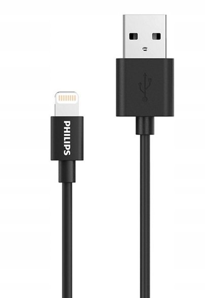 Kabel Philips USB - Apple Lightning 1,2 m czarny