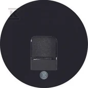 Klawisze i ramki - Hager polo Berker R.1/R.3 Element centralny z zasuwą chroniącą przed kurzem czarny, połysk 11702045 11702045 - miniaturka - grafika 1