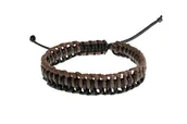 Bransoletki - Bransoletka Czarno Brązowa Wiązana - miniaturka - grafika 1