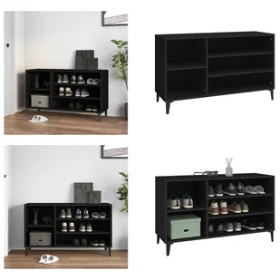 vidaXL Stojak na buty czarny 102x36x60 cm Materiał drewnopochodny - Szafka na buty - Szafki na buty - Stojak na buty - Przechowywanie butów - Szafki na buty vidaXL Stojak na buty czarny 102x36x60 cm Materiał drewnopochodny - Szafka na buty - Szafki na buty - Stojak na buty - Przechowywanie butów - Szafki na buty - miniaturka - grafika 1