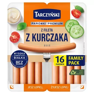 Tarczyński Parówki premium z fileta z kurczaka 360 g (2 x 180 g) - Kiełbasa i wędliny - miniaturka - grafika 1