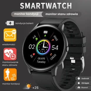 TEMU Smartwatch, 1,28-calowy przezroczysty ekran TFT, monitorowanie stanu zdrowia, monitorowanie snu, zegarek, BT5.2, 15-dniowy czas użytkowania, - Smartwatch - miniaturka - grafika 1