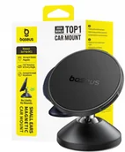 Uchwyty samochodowe do telefonów - Uchwyt magnetyczny Baseus GoTrip DC1 kompatybilny z MagSafe na szybę/deskę rozdzielczą - czarny - miniaturka - grafika 1