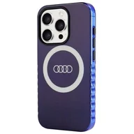 Etui i futerały do telefonów - Audi IML Big Logo MagSafe Case iPhone 15 Pro 6.1" niebieski/navy blue hardcase AU-IMLMIP15P-Q5/D2-BE - miniaturka - grafika 1