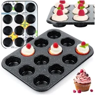 Formy do ciast - Granitowa forma do muffinek 35x26,5x3cm - miniaturka - grafika 1