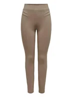 Legginsy - ONLY Legginsy "Nori" w kolorze jasnobrązowym - miniaturka - grafika 1