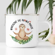 Kubki - Śmieszny kubek emaliowany - Wyciszyć się ku*wa muszę - miniaturka - grafika 1