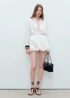 Spódnice - MANGO - Haftowana spódnica bufiasta biały - 38 - Kobieta - miniaturka - grafika 1