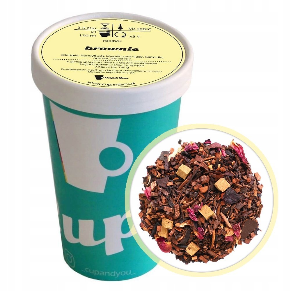 Najlepsza sypana herbata czerwonokrzew Rooibos Honeybush BROWNIE 150g EKO