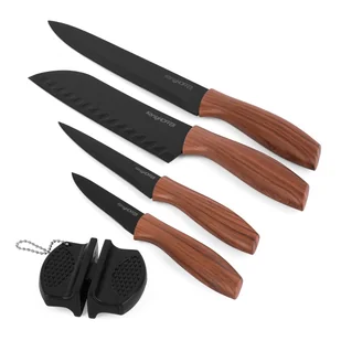 KönigHOFFER KONIGHOFFER VENGA KOMPLET 4 NOŻY + OSTRZAŁKA 5903313424080 - Noże - miniaturka - grafika 1