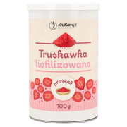 Owoce świeże i suszone - Truskawka liofilizowana proszek 100g - miniaturka - grafika 1