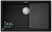 Zlewozmywaki - Zlewozmywak kuchenny granitowy jednokomorowy bez ociekacza z dużą komorą XXL Praga 80 Slim Level + zwijany ociekacz - miniaturka - grafika 1