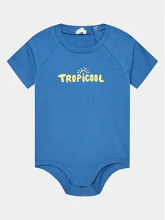 United Colors Of Benetton Body dziecięce 3P4ZAB00C Niebieski Regular Fit - Body dla niemowląt - miniaturka - grafika 1