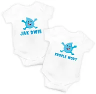 Gadżety dla niej i dla niego - Zestaw dwóch body dla bliźniaków Jak dwie krople wody - miniaturka - grafika 1