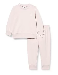 Bluzki dla niemowląt - Müsli by Green Cotton Dziecięce ubranko dla dziewczynek Cozy Sweat Set and Toddler Training Underwear, Rose Moon, 74 cm - grafika 1