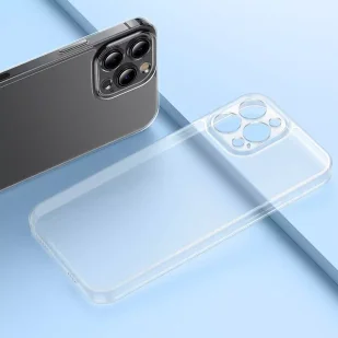 Baseus Frosted Glass Case etui pokrowiec do iPhone 13 Pro Max sztywna obudowa z żelową ramką czarny (ARWS001101) - Etui i futerały do telefonów - miniaturka - grafika 14