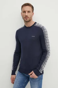 Guess sweter DENZEL męski kolor granatowy lekki M4YR07 Z3FB1 - Swetry męskie - miniaturka - grafika 1