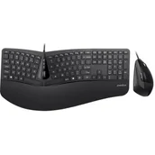 Zestawy myszka + klawiatura - perixx PERIDUO-505 Ergonomic czarny - miniaturka - grafika 1