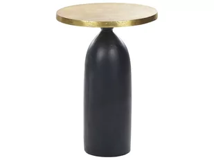 Stolik pomocniczy metalowy czarno-złoty TEKAPO - Ławy i stoliki kawowe - miniaturka - grafika 1