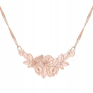 Naszyjniki - Naszyjnik Pozłacany z Bukietem Kwiatów Kwiaty Bukiet Kwiatki SREBRO 925 - miniaturka - grafika 1