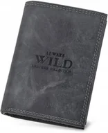 Portfele - Duży Skórzany Portfel Męski Skóra Nubuk Wild Rfid - miniaturka - grafika 1