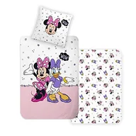 Pościel dla dzieci - Disney Home Minnie dziecięca pościel dwustronna, zestaw 135 x 200 cm, poszewka na poduszkę 80 x 80 cm, super miękka bawełna Renforce, 100% bawełna, 2-częściowy komplet pościeli Minnie, miękka i - miniaturka - grafika 1