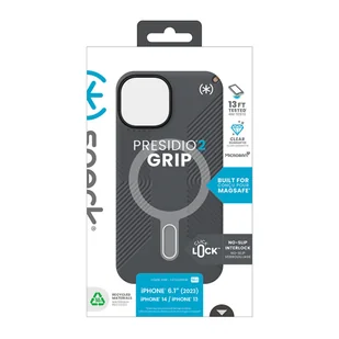 Speck Presidio2 Grip ClickLock & MagSafe - Etui iPhone 15 / iPhone 14 / iPhone 13 (Charcoal Grey / Cool Bronze) - Pozostałe akcesoria do telefonów - miniaturka - grafika 12