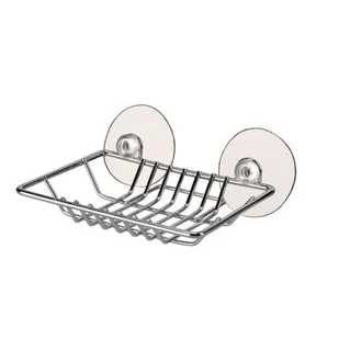 Mydelniczka z przyssawkami srebrna - Mydelniczki i dozowniki mydła - miniaturka - grafika 1