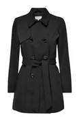 Płaszcze damskie - ONLY PŁASZCZ DAMSKI DWURZĘDOWY CZARNY PRZEJŚCIÓWKA S J_A - miniaturka - grafika 1