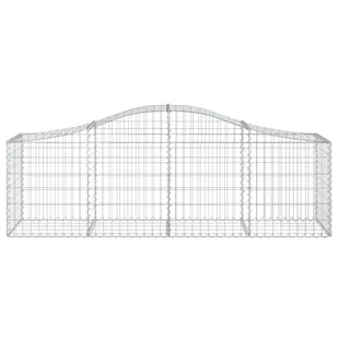 vidaXL Kosze gabionowe, 4 szt, 200x50x60/80 cm, galwanizowane żelazo - Ogrodzenia - miniaturka - grafika 5