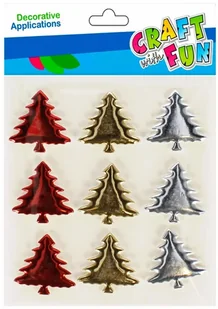 Craft with Fun Naklejki Choinka metalik Boże Narodzenie - Zabawki kreatywne - miniaturka - grafika 1