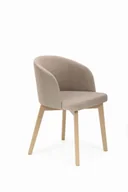 Krzesła - Flavio 2 krzesło tapicerowane beżowe nogi dąb artisan - miniaturka - grafika 1