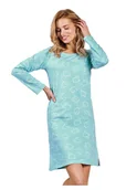 Bielizna nocna - Koszula nocna Abi turkusowa z owieczkami L - miniaturka - grafika 1