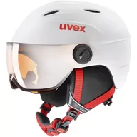 Kaski narciarskie - Uvex Junior Vision Pro Ski Helmet White/Red Mat 52-54 cm 19/20 - miniaturka - grafika 1