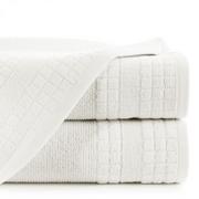 Ręczniki - Biały ręcznik bordiura w krateczkę CUBA 50x90 EUROFIRANY - miniaturka - grafika 1