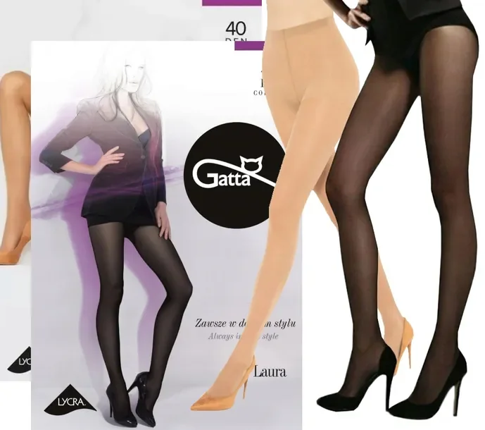 Zestaw Rajstopy Gatta Laura 40 Den Nero/daino 4-l