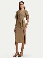 Sukienki - LAUREN RALPH LAUREN Sukienka codzienna 250964070002 Beżowy Slim Fit - miniaturka - grafika 1