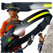 Latarki - Latarka Czołowa Led Reflektor Na Głowę Czołówka Akumulatorowa Wodoodporna - miniaturka - grafika 1