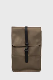 Rains plecak 12800 Backpack Mini kolor złoty duży gładki - Plecaki - miniaturka - grafika 1