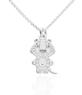 Biżuteria dla dzieci - Naszyjnik dziecięcy lew srebro 925 40 cm - miniaturka - grafika 1
