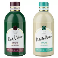 Skarpetki damskie - Zestaw 2x Skarpetki damskie SOXO GOOD STUFF zabawne Red and White Wine w butelce na prezent - miniaturka - grafika 1