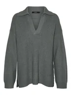 Swetry damskie - Vero Moda Sweter "Luna" w kolorze szarym - miniaturka - grafika 1