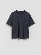 Koszulki dla chłopców - Reserved - Bawełniany t-shirt oversize - brązowy - miniaturka - grafika 1