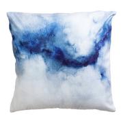 Poduszki dekoracyjne - Niebiesko–biała poduszka dekoracyjna 45x45 cm Abstract – JAHU collections - miniaturka - grafika 1