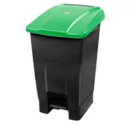 Kosze na śmieci - Kosz na odpady zielony otwierany pedałem 70 l z tworzywa KP70-Z - miniaturka - grafika 1