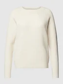 Swetry damskie - Sweter z dzianiny z okrągłym dekoltem model ‘DOFFY’ - miniaturka - grafika 1